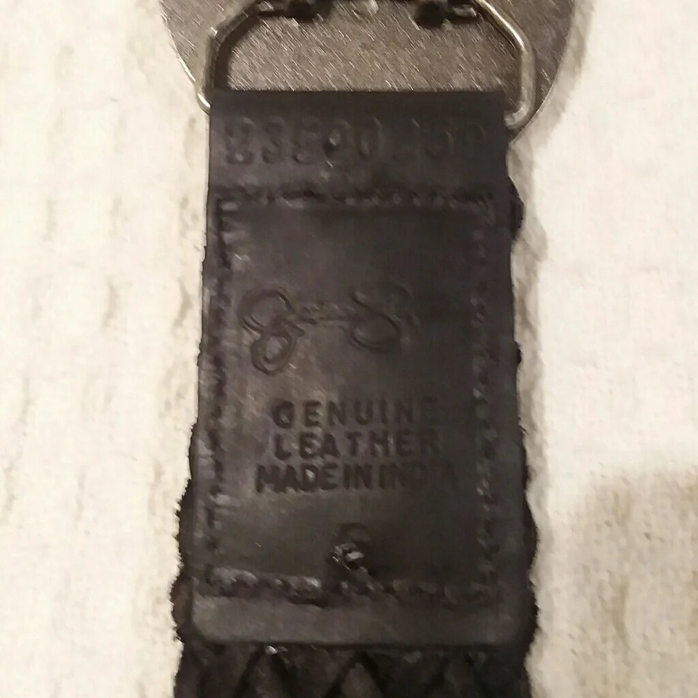 Jessica Simpson Black Braided Belt